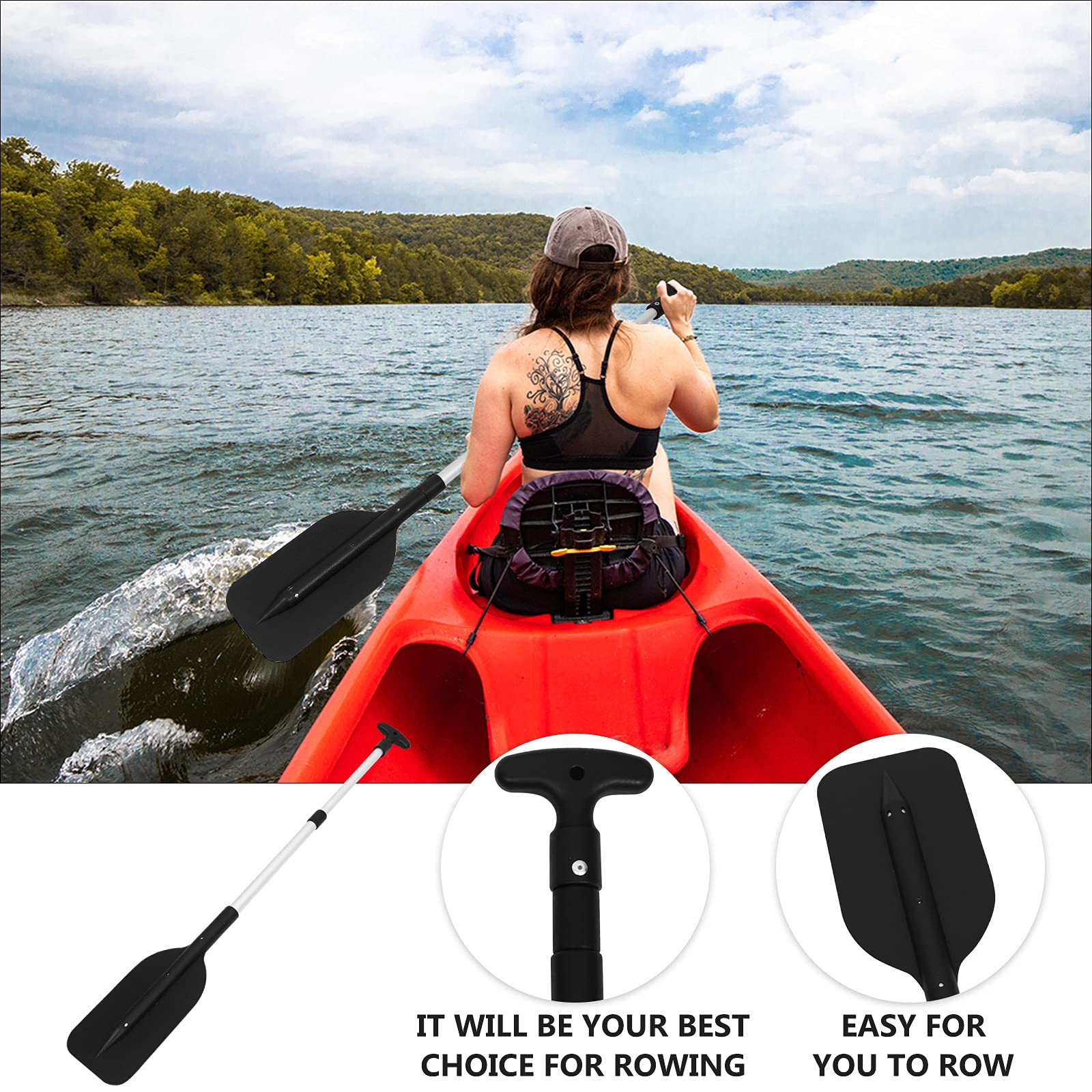 Telescopic Aluminum Kayak Paddles – 2 Piece Set