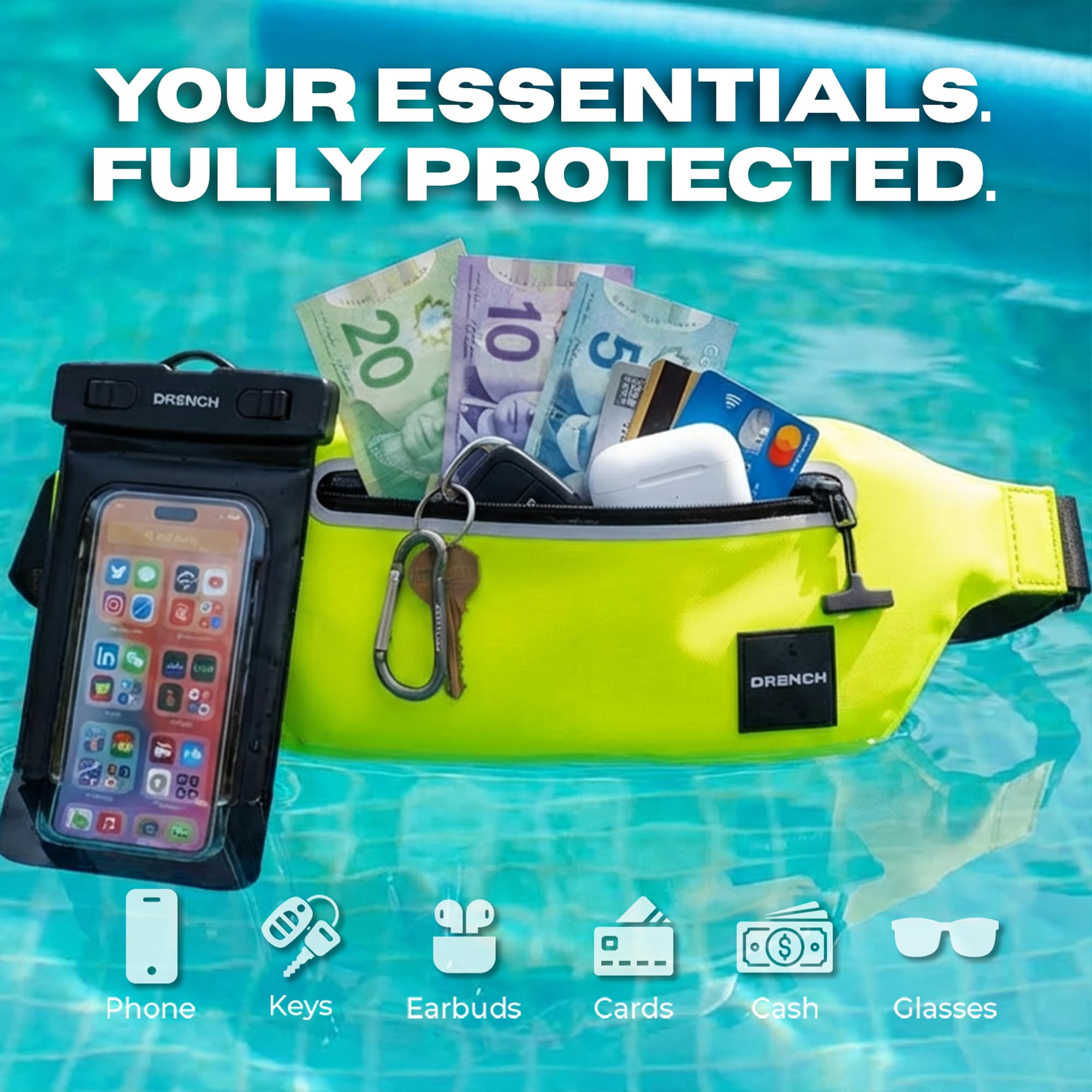 Waterproof Waist Pack & Floating Phone Pouch Set