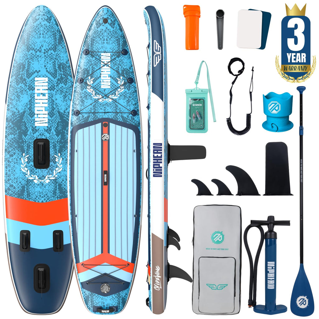 Niphean (Extra Large) Inflatable Paddle Board, SUP for 2+1 People/Family