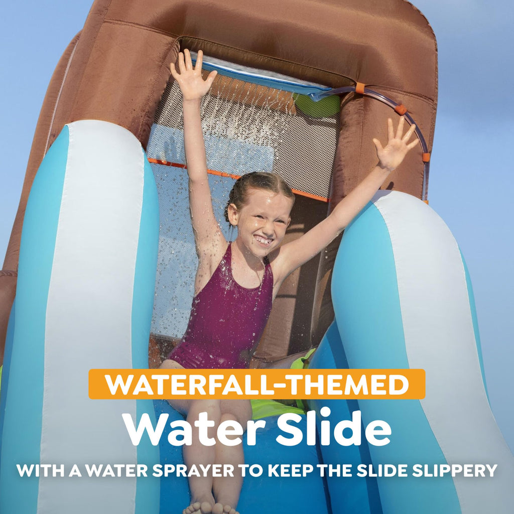 Inflatable Kids Water Park with Slide, Climbing Wall & Splash Pool