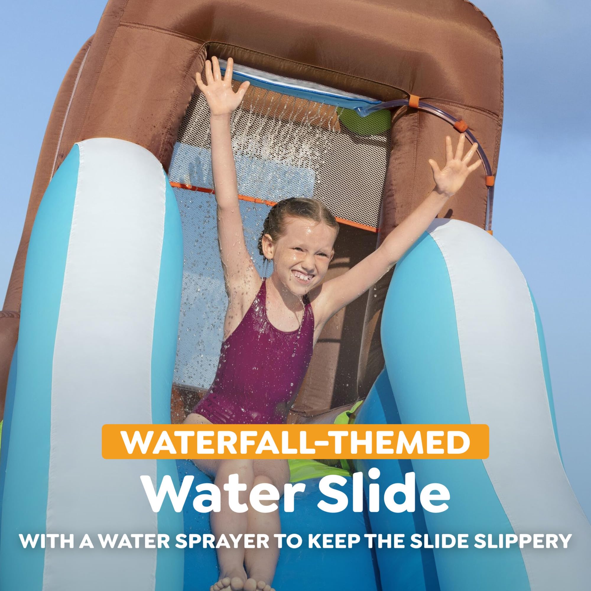 Inflatable Kids Water Park with Slide, Climbing Wall & Splash Pool