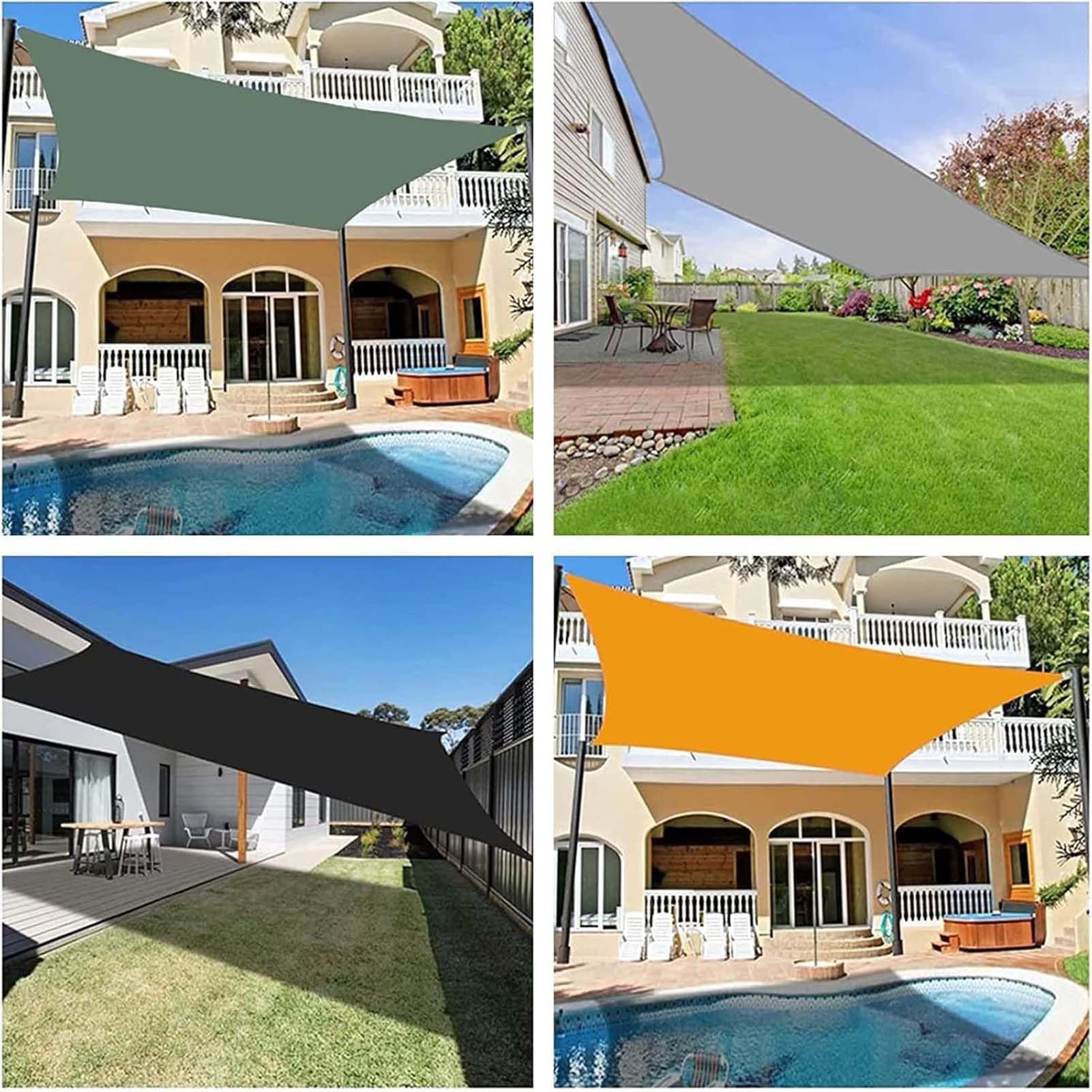 Waterproof Rectangular Sun Shade Sail for Patio & Garden