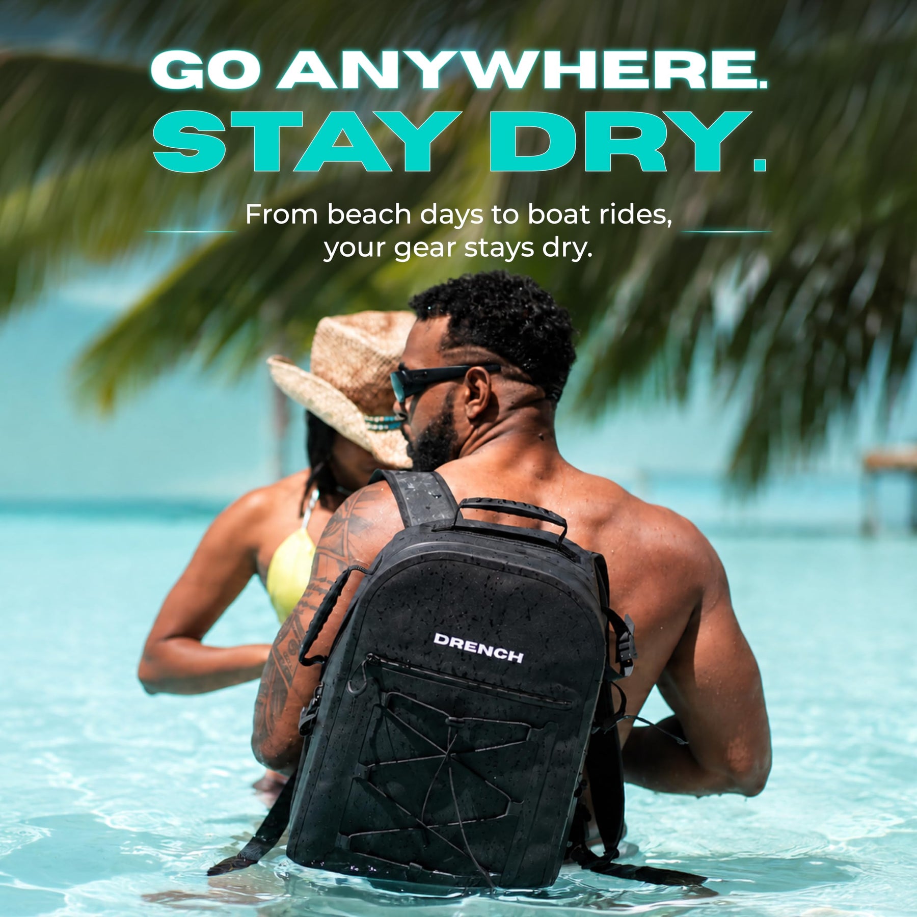 Drench Waterproof Backpack Set 25L with Dry Bag & Floating Phone Pouch