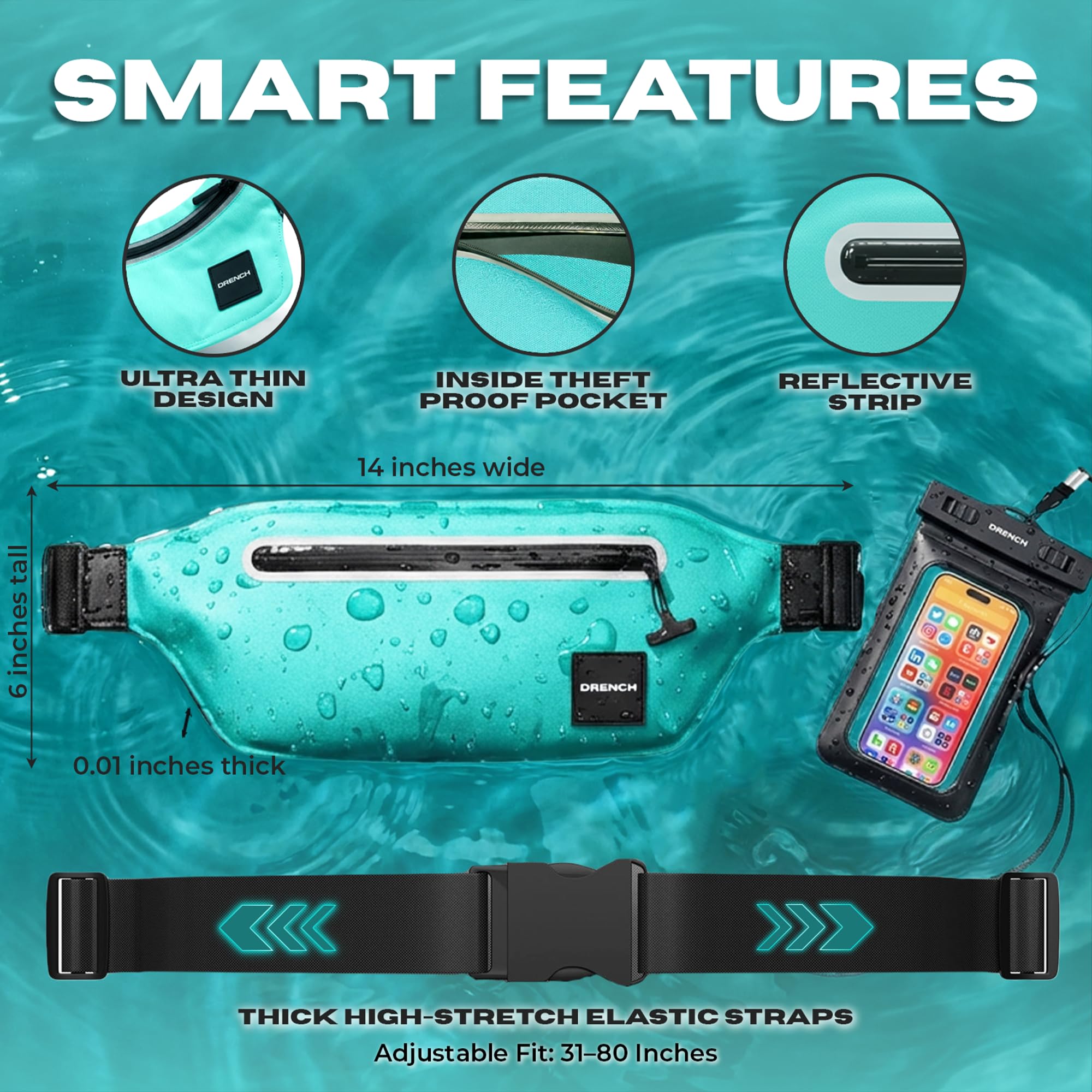 Waterproof Waist Pack & Floating Phone Pouch Set