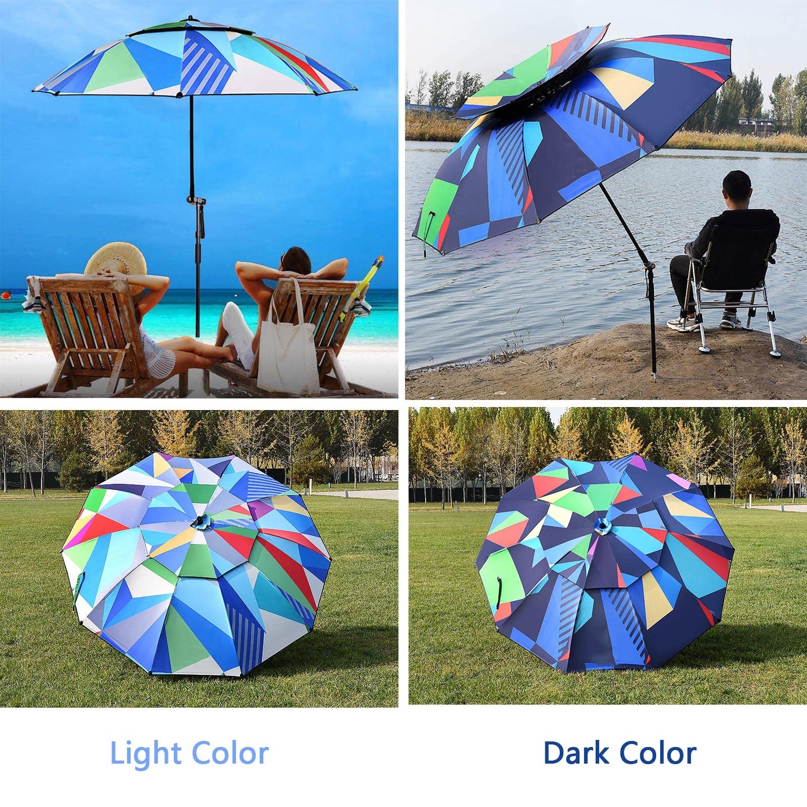 360° Rotating Outdoor Sunshade & Fishing Umbrella