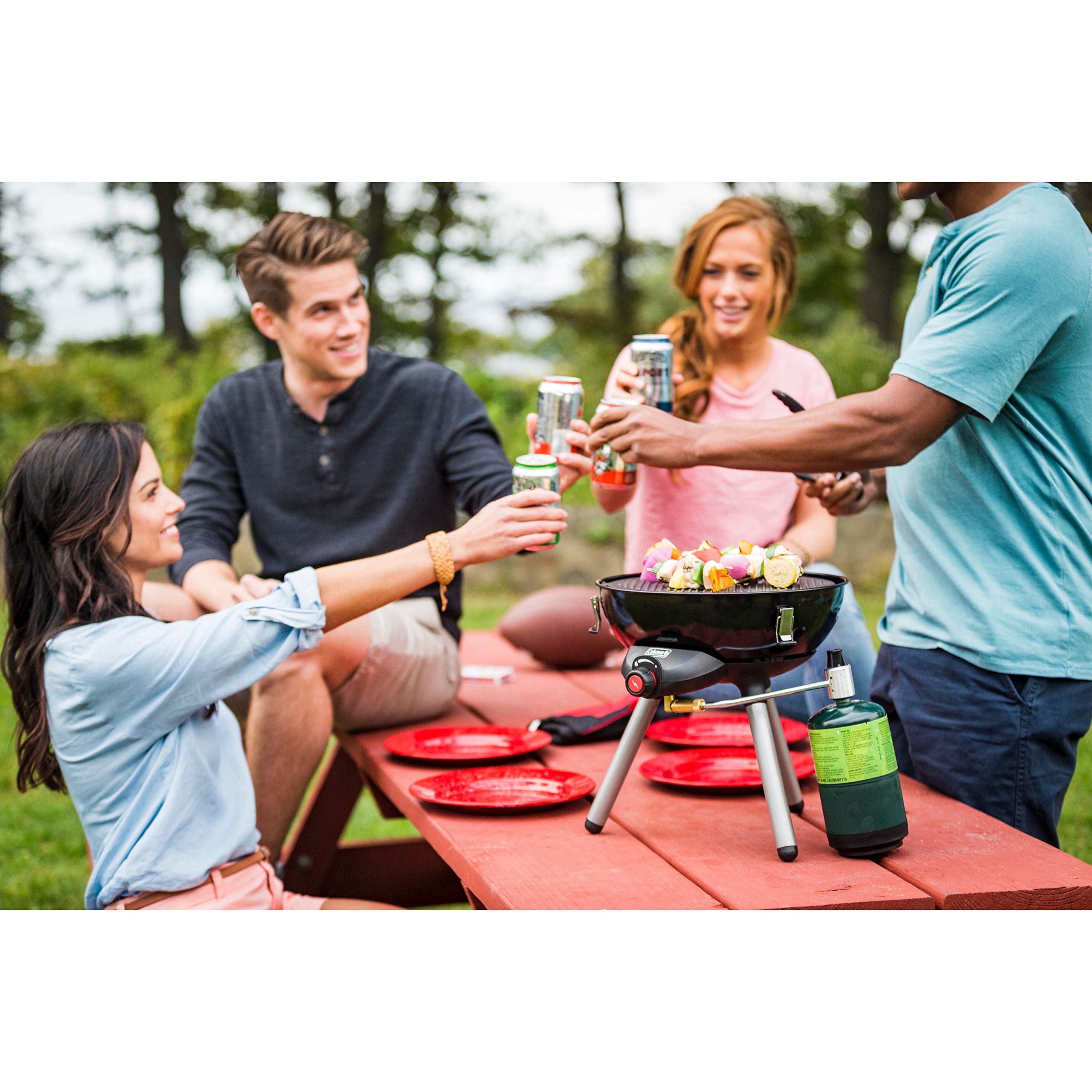 24-Piece Enamel Outdoor Dinnerware Set for 4