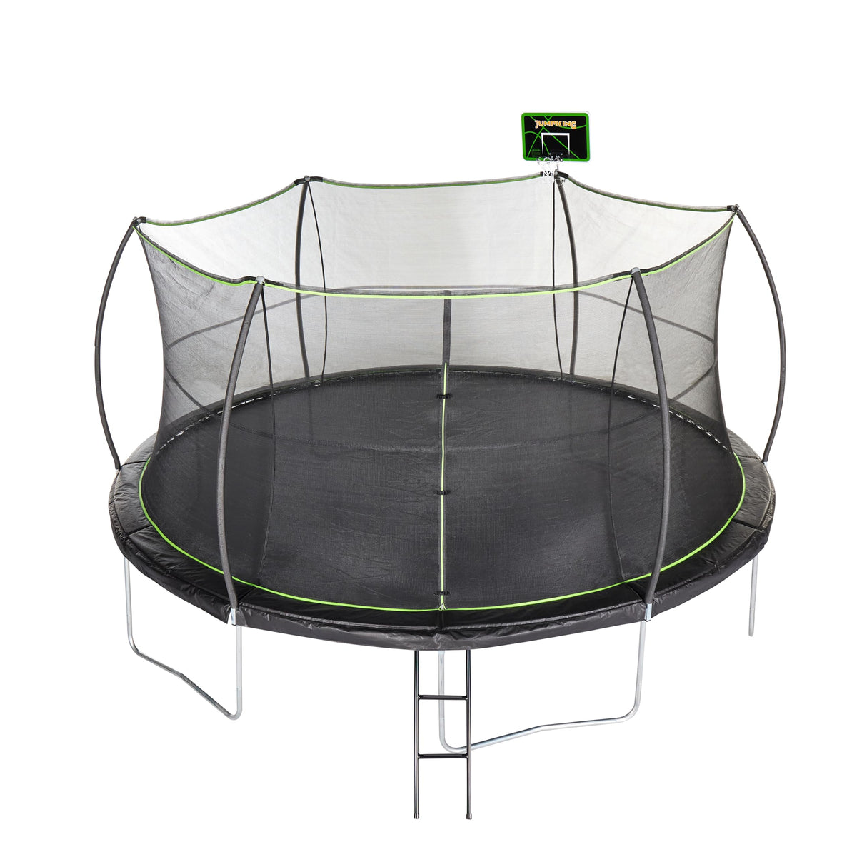 JumpKing Trampoline Breakaway Basketball Hoop Safety Enclosure Outdoor 15ft