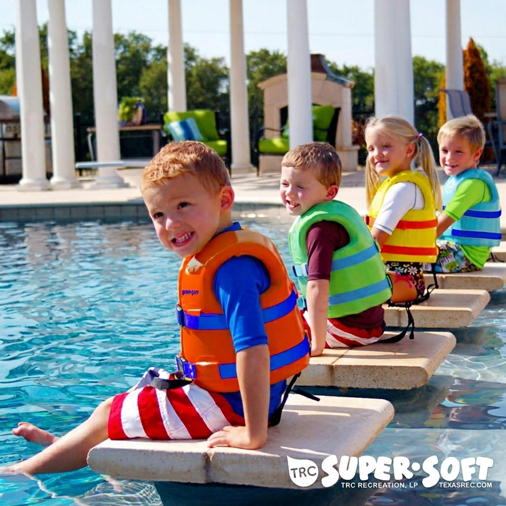 Super Soft Kids Life Jackets – Vinyl-Coated Foam Swim Vests, 2-Pack