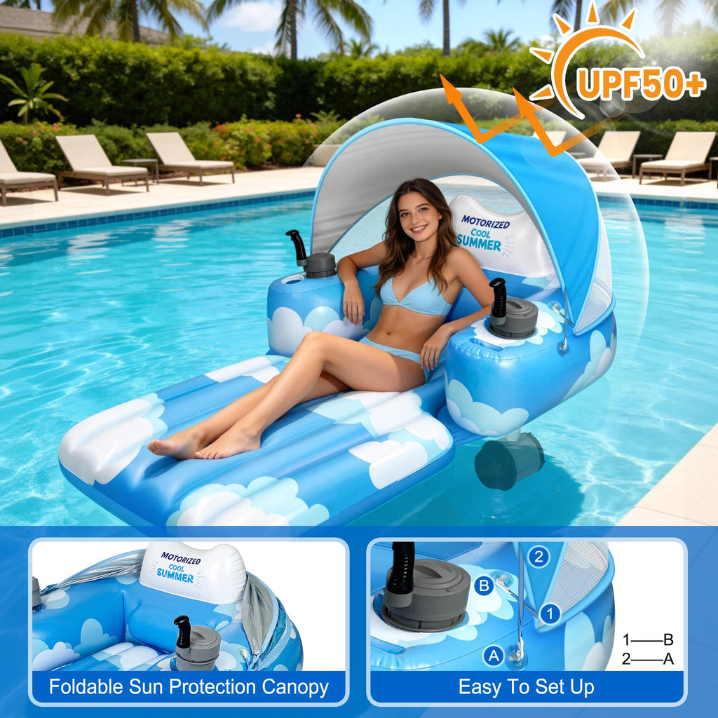 Rechargeable Motorized Inflatable Pool Lounger