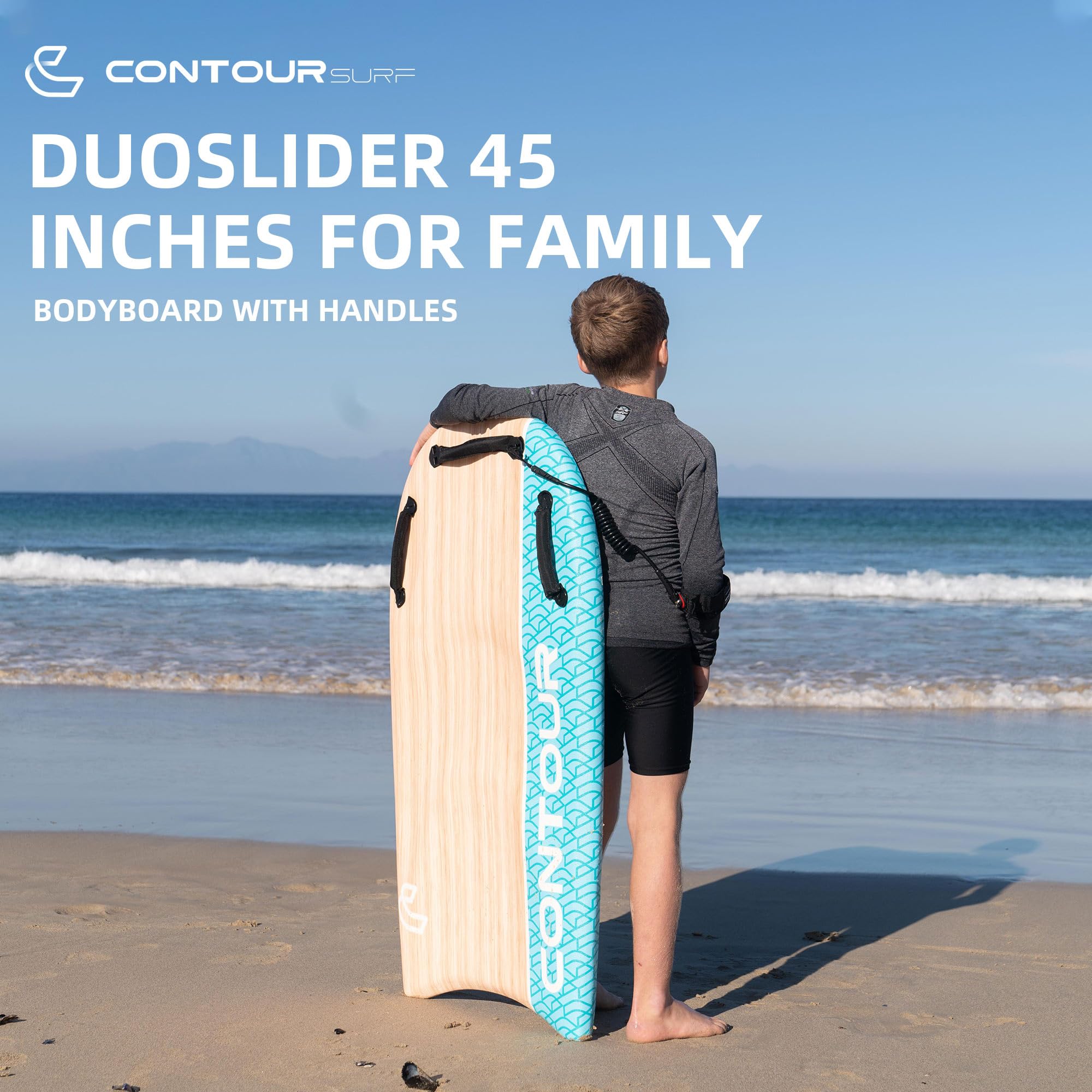 45-Inch Dual-Rider Bodyboard with Handles