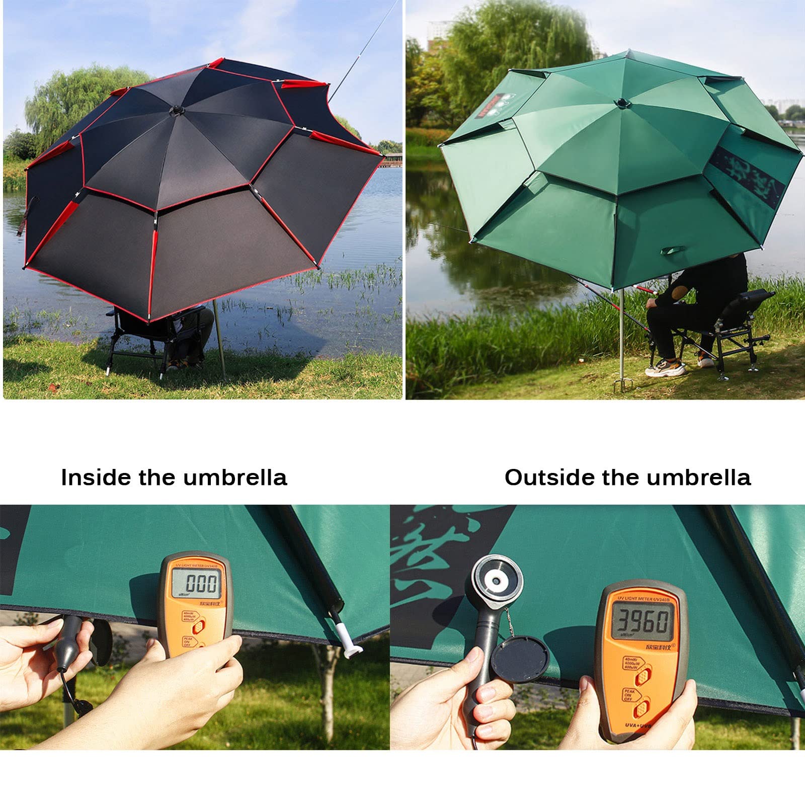 Waterproof Outdoor Sunshade Umbrella with Ground Anchor