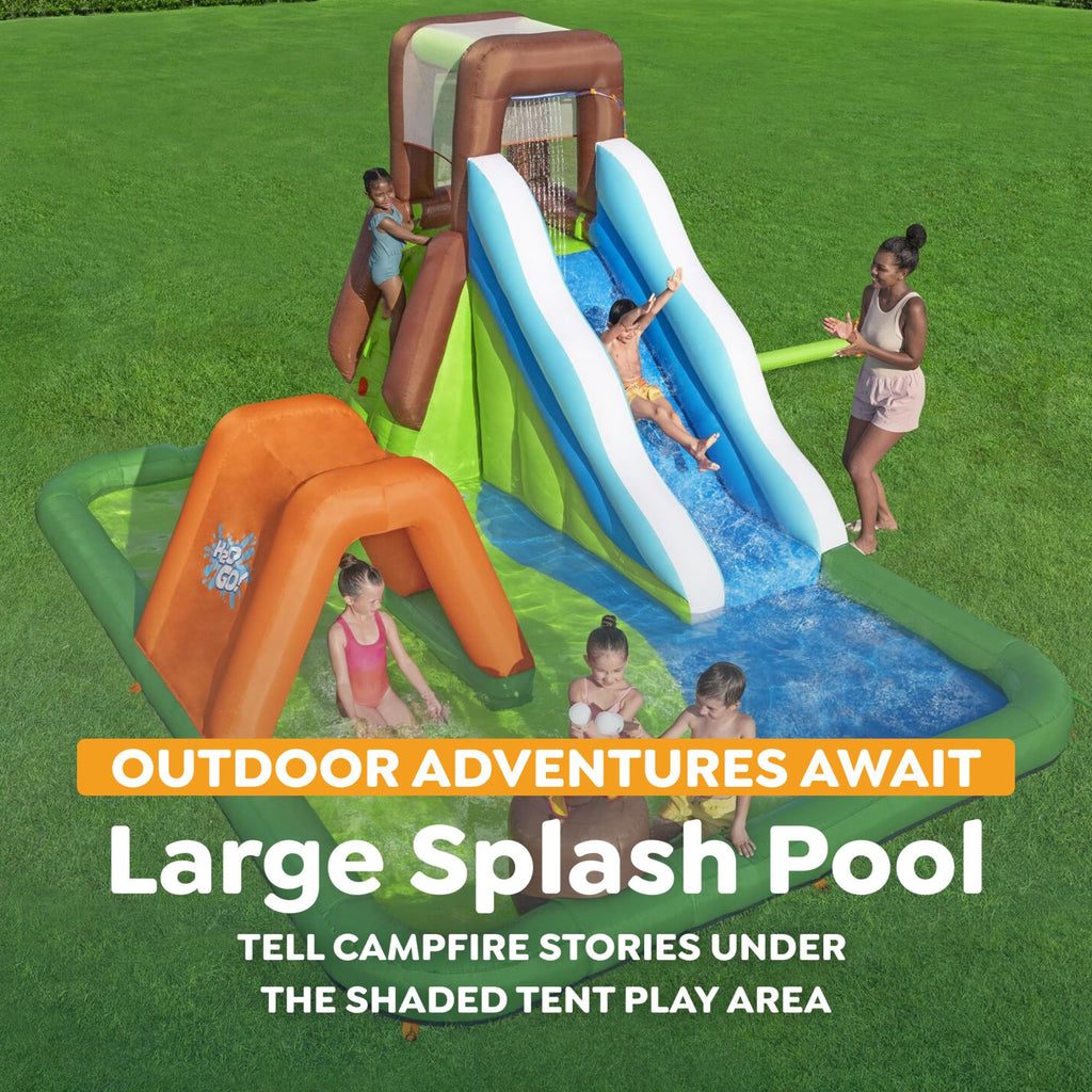 Inflatable Kids Water Park with Slide, Climbing Wall & Splash Pool
