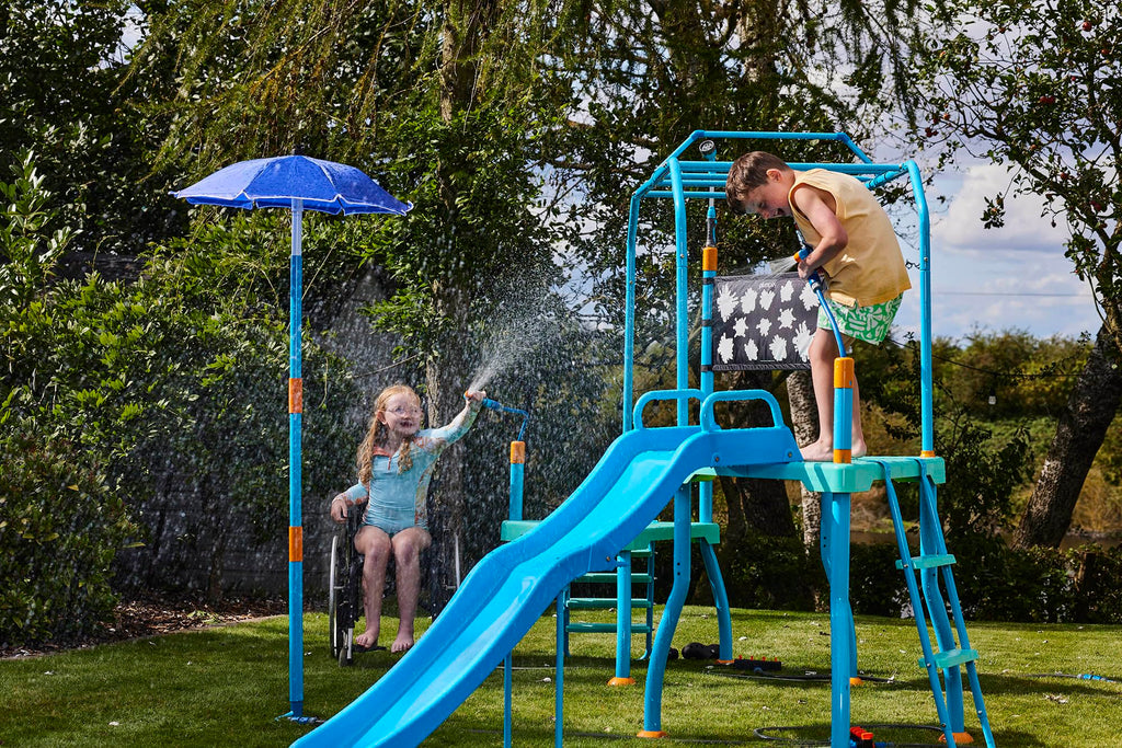 Plum Play Kids Splash Pad Station Water Slide Play Equipment