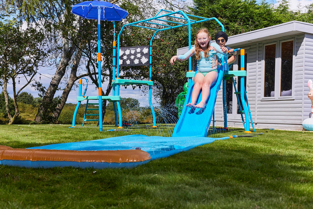 Plum Play Kids Splash Pad Station Water Slide Play Equipment